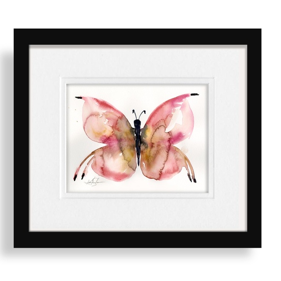 Original Watercolor Butterfly Painting - Watercolor Butterfly 2 - Picture 3 of 4